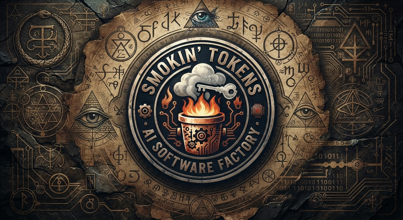 The Silicon Hermetica - Smokin' Tokens / AI Software Factory medallion
